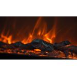 72-inch Modern European ornamental Led seven-color adjustable burning flame black frame electric fireplace for sale