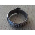 Memorialized Souvenir Badges Metal Ring With Pewter , Antique Silver for sale