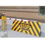 Access control system heavy duty electromechanical hydraulic vehicle blocker with parking barrier gate