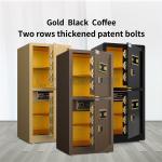 H1200mm Dual Alarm Double Door House Safe Box Biometric Safe Box Black