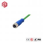 M12 Industrial Metal Waterproof Connector 2-8Pin Straight Head Formed With Cable Type for sale