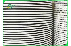 China 100% Compostable Disposable 60gsm Striped Straw Paper For Bars supplier