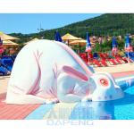 Rabbit Shaped Mini Pool Slide Fiberglass Aqua Park Water Slide For Toddlers for sale