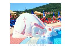 China Rabbit Shaped Mini Pool Slide Fiberglass Aqua Park Water Slide For Toddlers supplier