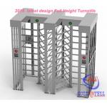 Two door access Prison Full Height turnstile security gates RFID card and Fingerprint Control for sale