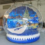 Custom Transparent Inflatable Human Size Snow Globe Inflatable Snow Globe Photo Booth For Decoration for sale