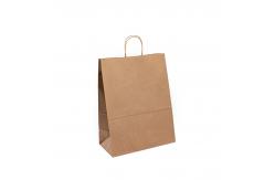 China Customized Paper T Shirt Bags 100gsm-150gsm Thickness Flexo Printing Surface supplier