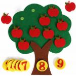 Non Toxic Kids Learning Toys Felt Apple Trees With Cute And Colorful Design for sale