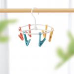6 Clip Foldable Plastic Clothes Rack Round For Underwear Sock for sale