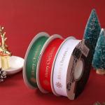 Merry Christmas Gift Packing Christmas Grosgrain Ribbon 2.5cmX50Y 1 Inch Grosgrain Ribbon for sale