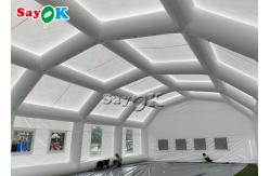 China Inflatable Work Tent Waterproof White 20x10x5.5mH Inflatable Automotive Paint Booth supplier