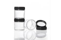 China Luxury Empty Cosmetic Jars Round Glass Cream Jars Face Cream Container With Lid supplier