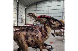 China 4M Long Lifelike Animatronic Roaring Parasaurolophus With Mouth Open And Eye Blink supplier