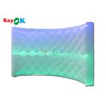 360 Inflatable Photo Booth Enclosure Backdrop Wall Led Changing Light Curved Inflable Photo Booth Wall for sale
