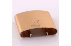 China Shop Aluminum Handrail Extrusions Gold Anodized 6063 Series Alloy T5 Temper supplier