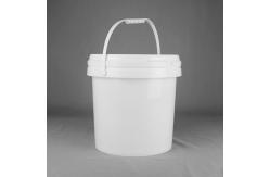 China PP Material White Round 10 Ltr Paint Bucket 10L Pail With Lid supplier