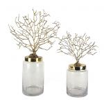 Household Decorative Metal Glass ODM Handcraft Storage Pot Decorative Arts and Crafts for sale