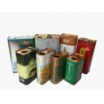 4L Square Olive Oil Tin Cans 135g Large Rectangular Tin Containers for sale