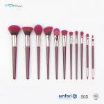 SGS Complete 11pcs Cosmetic Makeup Brush Set With Wooden Handle for sale