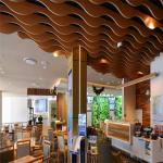 2mm Thickness Aluminum Baffle Wave Ceiling  For Office Building for sale