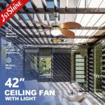 110-240V/50Hz-60Hz Input Voltage LED Outdoor Ceiling Fan with 3 Speeds and IP42 Rating for sale