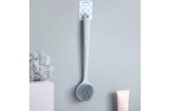 China BPA free Scrubber Shower Body Massage Silicone Bath Brush with Long Handle supplier