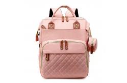 China Multi Function Mommy Diaper Backpack With Changing Bed Infant Baby Diaper Bag supplier