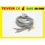Medical Teveik Factory Price Nihon Kohden BJ-901D 10 Leadwires DB 15pin ECG/ EKG Cable, Banana 4.0 for sale