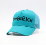 Summer 5 Panel Trucker Hat Letter Embroidered Cotton Baseball Cap Breathable Shade for sale