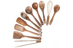 China Scratchfree Teak Wood Cooking Utensils , Rustproof Non Stick Kitchen Tools supplier