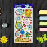 Drop Plastic Hot Stamping Stickers Offset Printing Funny Cartoon Stickers