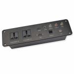 Multi-Media Desk Mount Power Outlet Data Center Distribution HDMI VGA RJ45 Audio USB Power Plug For Training Room for sale