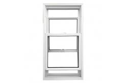 China American PVC Vertical Sliding UPVC Windows Vinyl Double Hung Low E Glass Windows supplier