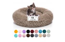 China Circle Luxury Comfy Calming Dog Bed / Custom 36 Inch Dog Crate Bed supplier
