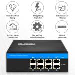 Gigabit Industrial Unmanaged PoE Media Converter 8 Port 120W 240W DC48V Output