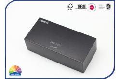 China Custom Embossing Logo Two-Piece Black Paper Box Pack Sunglasses supplier