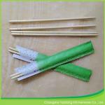 Restaurant Round Bamboo Chopsticks 5.0*200 Mm Disposable With Printed Logo for sale