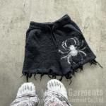 Custom Shorts Print Logo High Quality Fluffy Fuzzy Knitted Mohair Wool Below Knee Drawstring Streetwear Oversized Shorts for Men for sale
