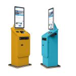 Metal Case Self Service Kiosk Terminal with Interactive Touch Screen and Coin Cash Dispenser for sale