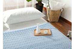 China Home Cotton Soft Throw Blanket , Quilted Twist Pattern Knit Throw Blanket supplier