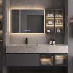 Customized DTC Wall Mounted Bathroom Vanity Units sink Cabinets for sale