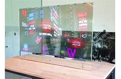 China Floor Stand Transparent OLED Display Network & WIFI Network Version supplier