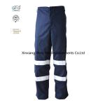 High Vis 65% Polyester 35% Cotton Double Reflective Tape 260gsm Work Pants for sale