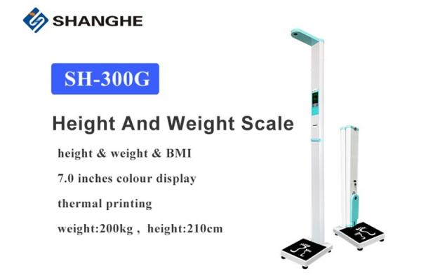 Fully Automated Ultrasonic 200kg Body Weight And Height Scale