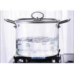 Clear Double Ear Borosilicate Pyrex Glass Cooking Pots for sale