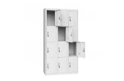 China Key Lock 12 Door KD Electrostatic Metal Gym Lockers supplier