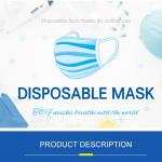 Large Stock 3 Ply SPP Mouth Protection Mask With Elastic Earloop for sale