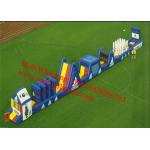 Blue Long Inflatable Obstacle Course Combo for sale