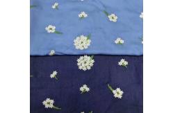 China 40% POLY 60% RAYON Embroidered Jean Denim Fabric Dark Blue supplier