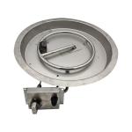 Round 20lb Fire Pit Pan Insert 65000 BTU Propane Pan Burner  Kit